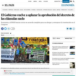 El Gobierno vuelve a aplazar la aprobación del decreto de las cláusulas suelo