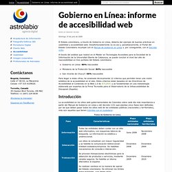 Gobierno en Línea: informe de accesibilidad web