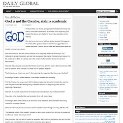 academic claims "God is not the Creator"