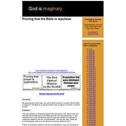 God is Imaginary - 50 simple proofs