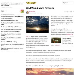 God Was A Math Problem - God - Kotaku