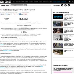 GoDaddy Faces Boycott Over SOPA Support