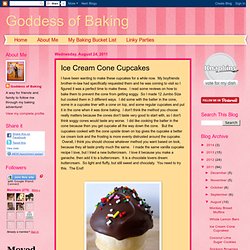 Goddess of Baking: Ice Cream Cone Cupcakes