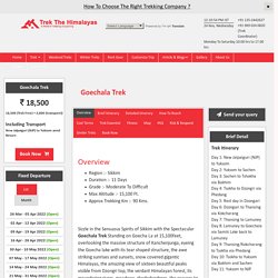Goechala Trekking Cost?, Itinerary, Dates and Map