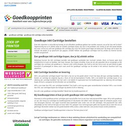 Goedkope Cartridges - Goedkoopste Cartridge Goedkoopprinten.nl Online