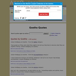 Art Quotes by Goethe - Art Quotes - The Painter's Keys Resource of Art Quotations