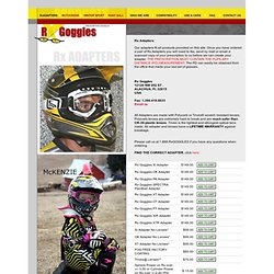 RX Goggles: Order Prescription Motocross, Winter Sports and Paint Ball Goggles Online Today!
