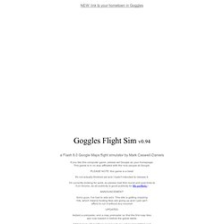 The Google Maps flight sim