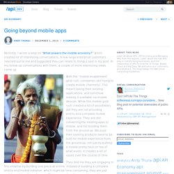 Going beyond mobile apps