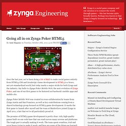 Going all in on Zynga Poker HTML5