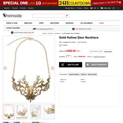 Gold Hollow Deer Necklace
