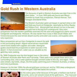 Gold Rush in Western Australia