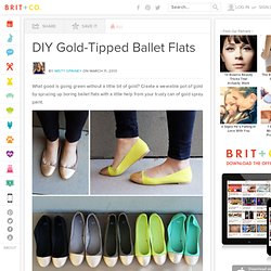 DIY Gold-Tipped Ballet Flats