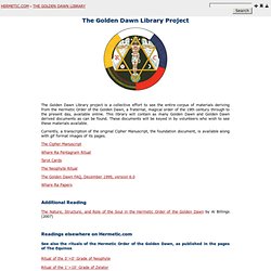 The Golden Dawn Library Project