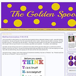The Golden Spoons: MiniVan Conversations: T-H-I-N-K