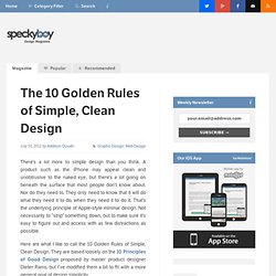 The 10 Golden Rules of Simple, Clean Design