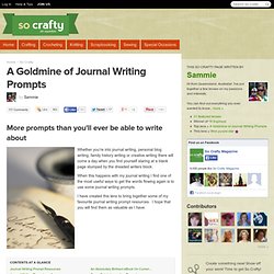 A Goldmine of Journal Writing Prompts