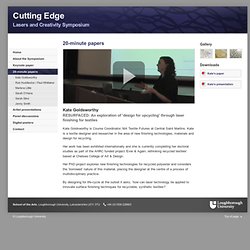 Cutting Edge - Lasers and Creativity Symposium