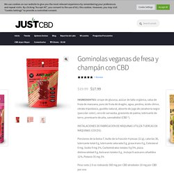 Gominolas veganas de fresa y champán con CBD