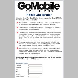 GoMobile App Broker