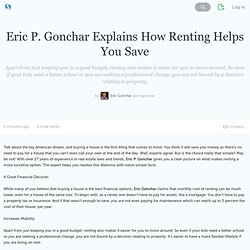 Eric P. Gonchar Explains How Renting Helps You Save · ericgonchar