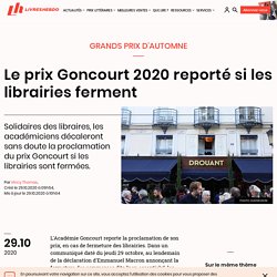 Le prix Goncourt 2020 reporté si les librairies ferment...