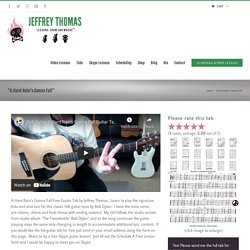 A Hard Rain's Gonna Fall Free Guitar Tab by Jeffrey Thomas