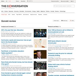 Gonski review Views & Research - The Conversation