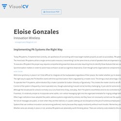 Eloise Gonzales - Innovation Wireless