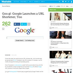 Goo.gl: Google Launches a URL Shortener, Too