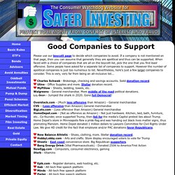 Good Companies to Support