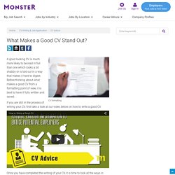 How to write a good CV