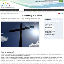 Good Friday in Australia