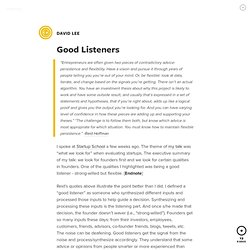 Good Listeners