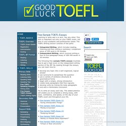 Free Sample TOEFL Essays | i-Courses