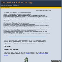 The Good, The Bad, & The Ugly - A Microorganisms WebQuest