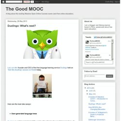 The Good MOOC: Duolingo: What's next?