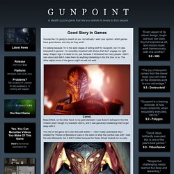 Good Story In Games - The Gunpoint Blog
