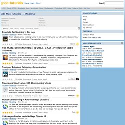 3ds Max Tutorials — Modeling