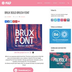 Free PSD Goodies and Mockups for Designers: BRUX BOLD BRUSH FONT