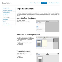 GoodNotes - Import and Export