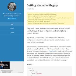 Getting started with gulp — Mark Goodyear — Front-end developer and designer