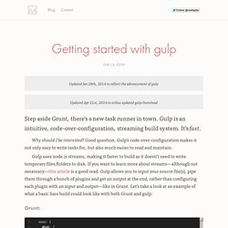 Getting started with gulp — Mark Goodyear — Front-end developer and designer