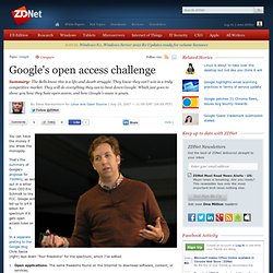 Google's open access challenge