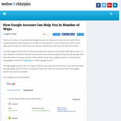 How Google Account Can Help You In Number of Ways