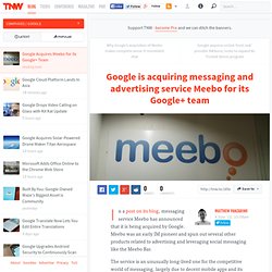 Google Acquires Meebo for its Google+ Team