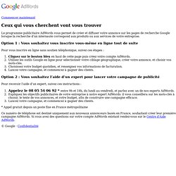 AdWords - Créer des liens sponsorisés