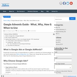 Google Adwords Guide - What, Why, How & When to Use - PPC Legend