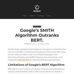 Google’s SMITH Algorithm Outranks BERT