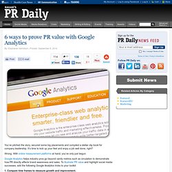 6 ways to prove PR value with Google Analytics